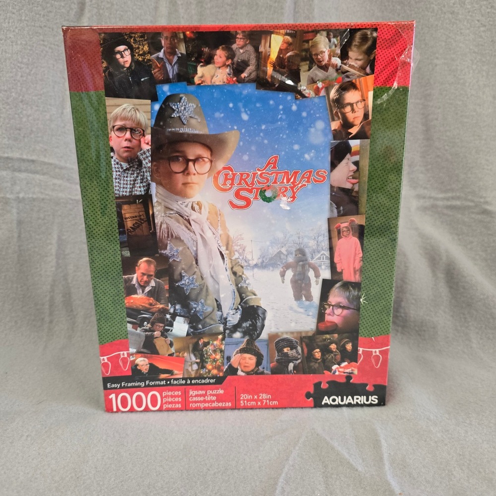 A Christmas Story Jigsaw Puzzle 1000 Piece Collage Movie 65367 New Aquarius